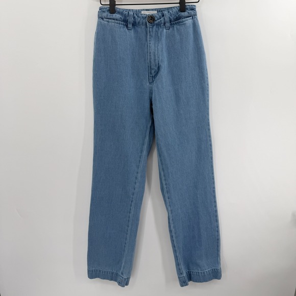 Rolla Slim Sailor Straight Leg Pants in Medium Wash Denim Size 25 - Picture 3 of 13